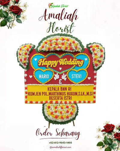 Karangan Papan Bunga Pernikahan di Cilamaya Kulon